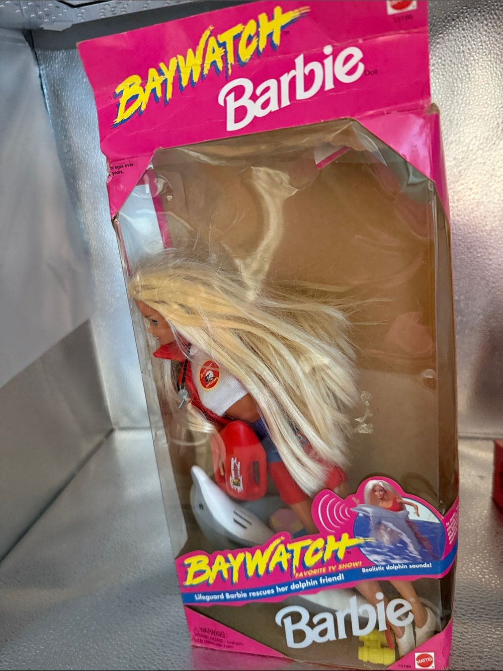 Vintage Baywatch Barbie Doll - Blonde Lifeguard in Red